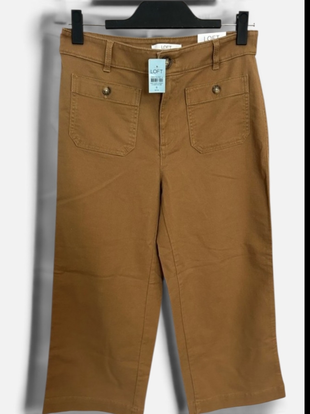 LOFT Camel Wide-Leg Kids Pants with Front Patch Pockets